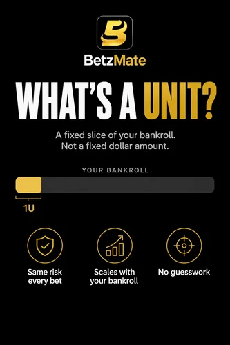 What's a unit? A fixed slice of your bankroll